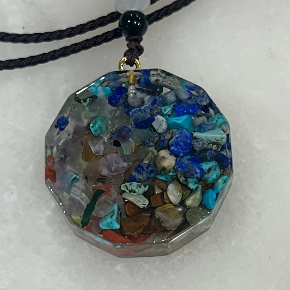 26” Meditation Geometry Orgone Chakra Pendant Necklace